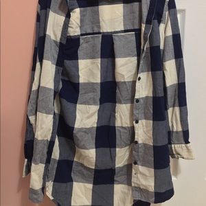 Flowing Flannel in Blue and White